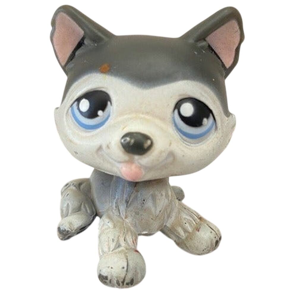 LPS Littlest Pet Shop Authentic Husky Dog #210 Red Magnet Figure